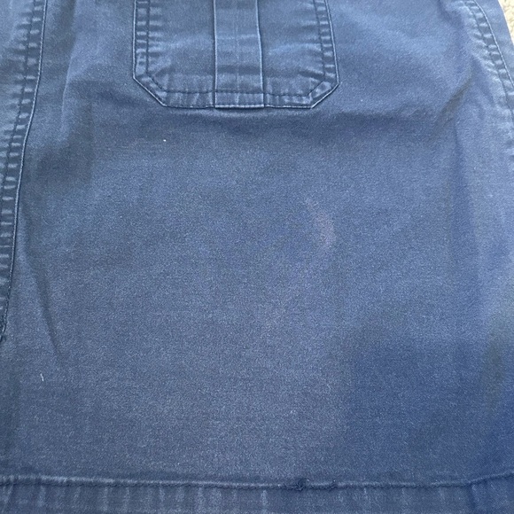 Per Se Navy Cotton Spandex Utility Pocket Button Skirt Size 4 - Picture 6 of 6